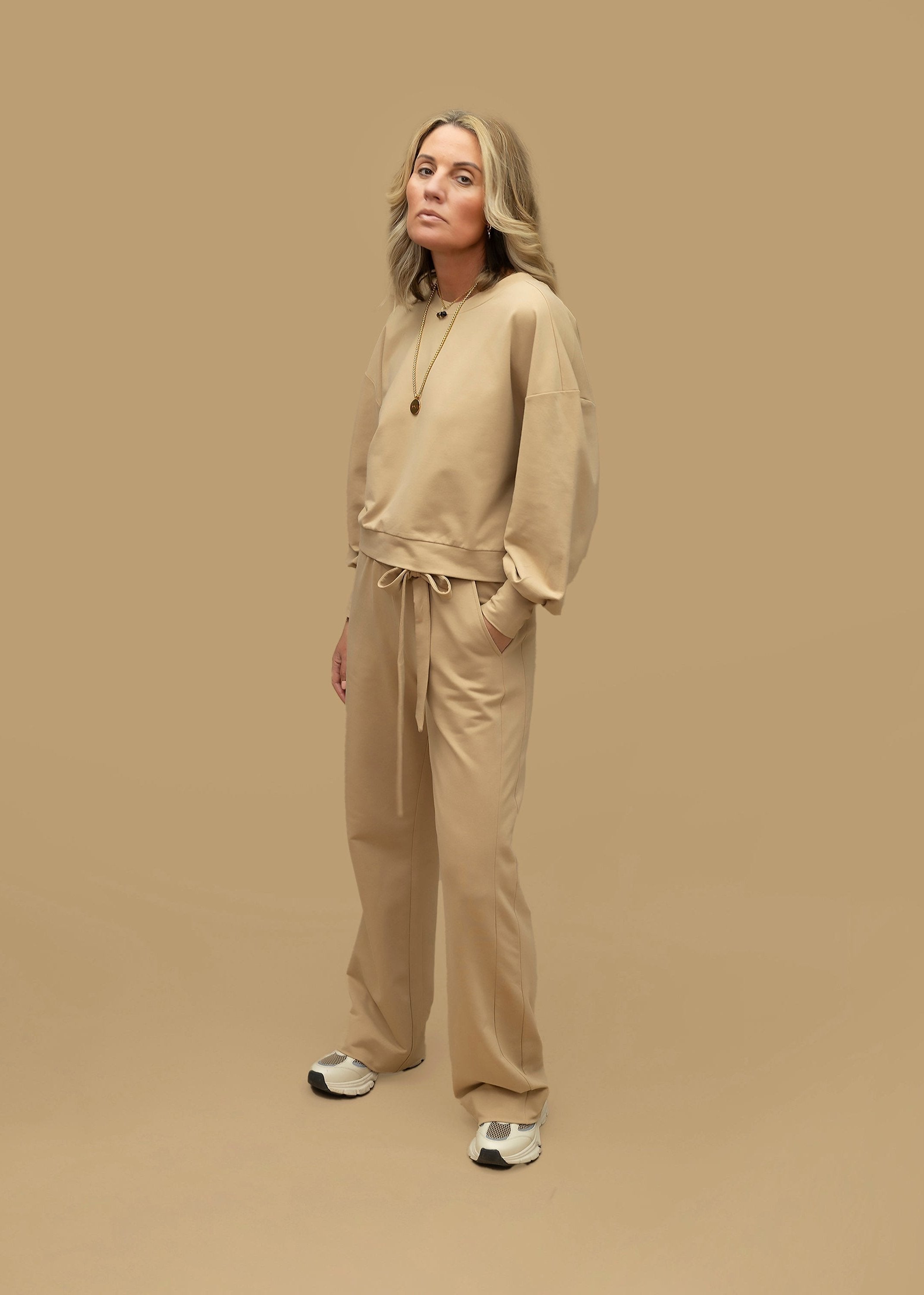 GAIA statement sleeve top, camel (SALE)