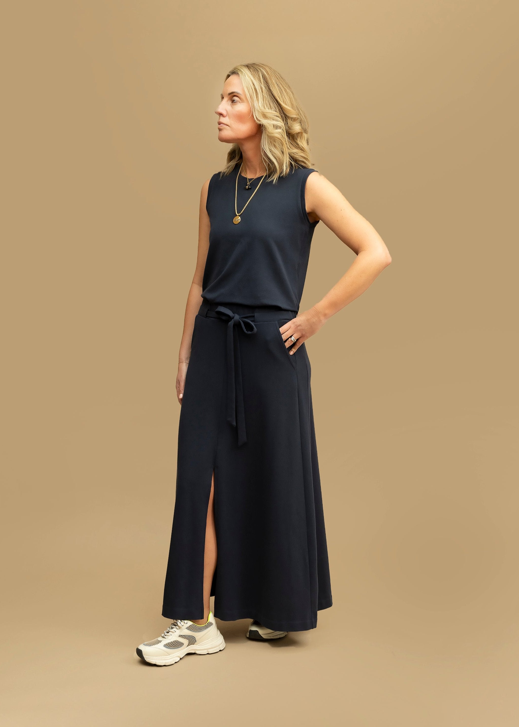MUSE maxi skirt, navy (SALE)