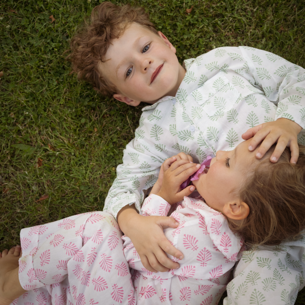 Rose Pink Leaf Pyjamas