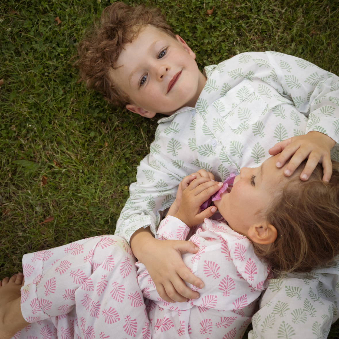 Rose Pink Leaf Pyjamas