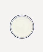 Rim Bread Plate | Hand-Painted Ceramic, Deep Blue