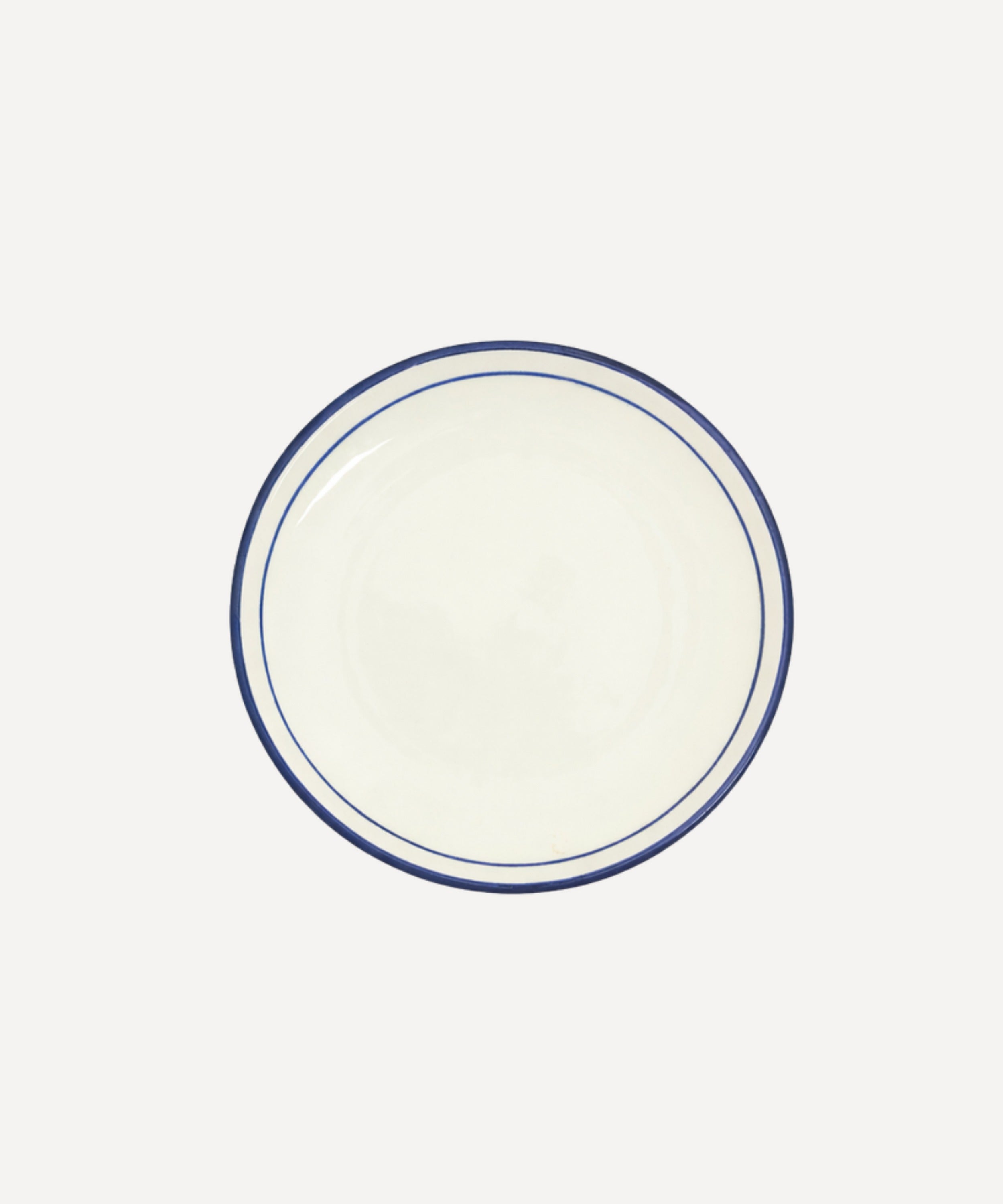 Rim Bread Plate | Hand-Painted Ceramic, Deep Blue
