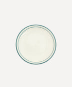 Rim Bread Plate | Hand-Painted Ceramic, Teal