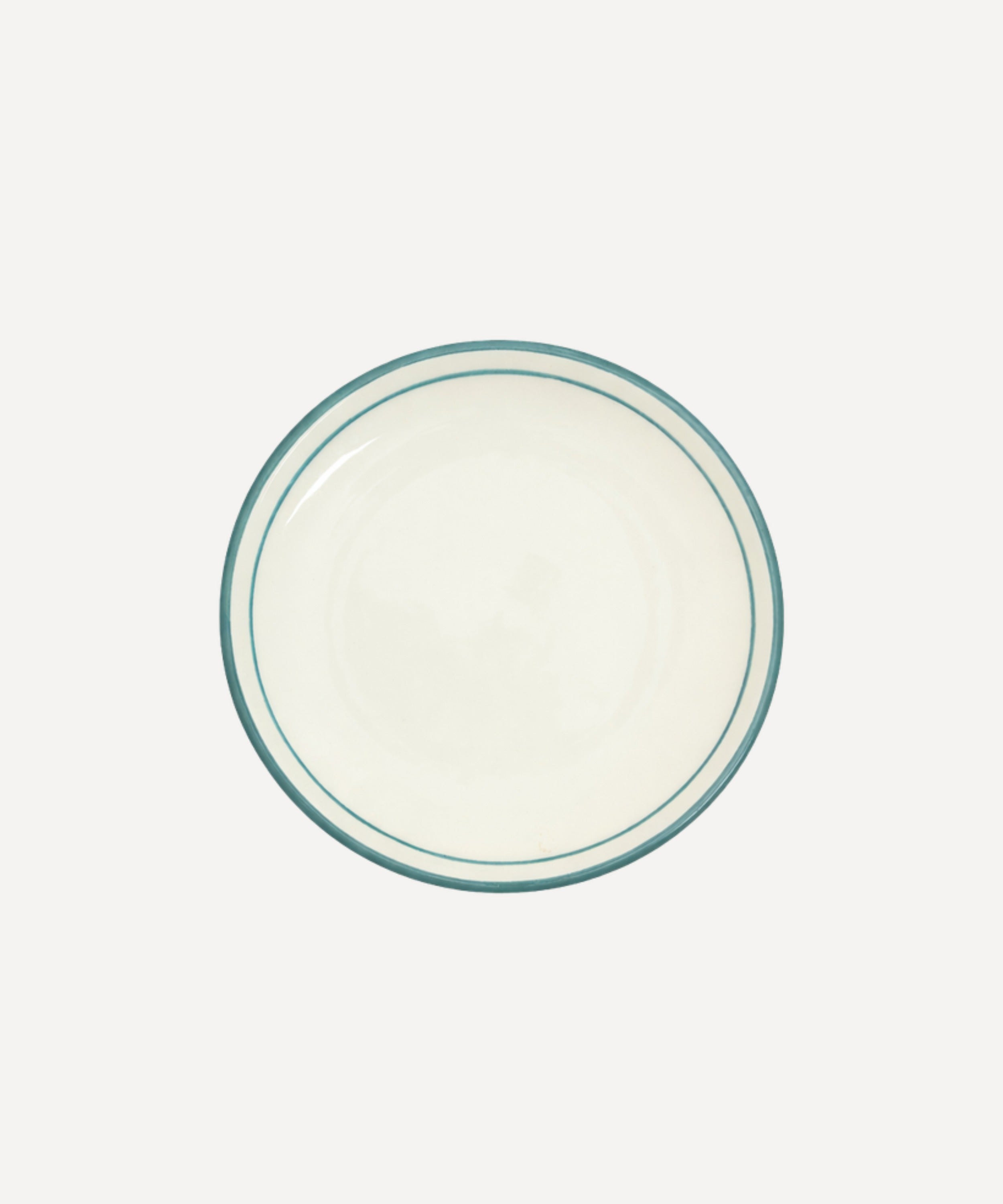 Rim Bread Plate | Hand-Painted Ceramic, Teal
