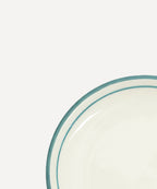 Rim Bread Plate | Hand-Painted Ceramic, Teal