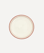 Rim Bread Plate | Hand-Painted Ceramic, Rust Red