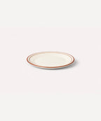 Rim Bread Plate | Hand-Painted Ceramic, Rust Red