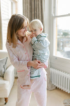 Green Stripe Brushed Cotton Children's Pyjamas