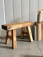 Mini Handcrafted Elm Stool