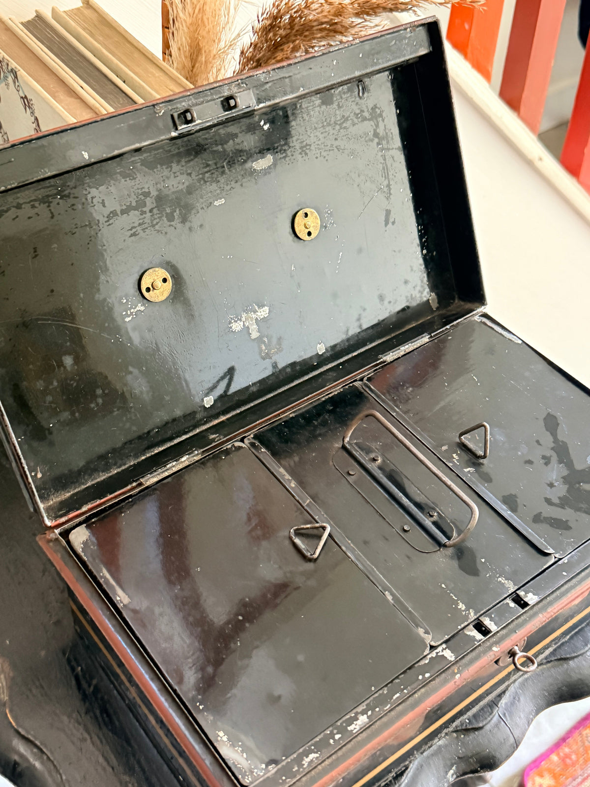 Antique Metal Cash Box C1910
