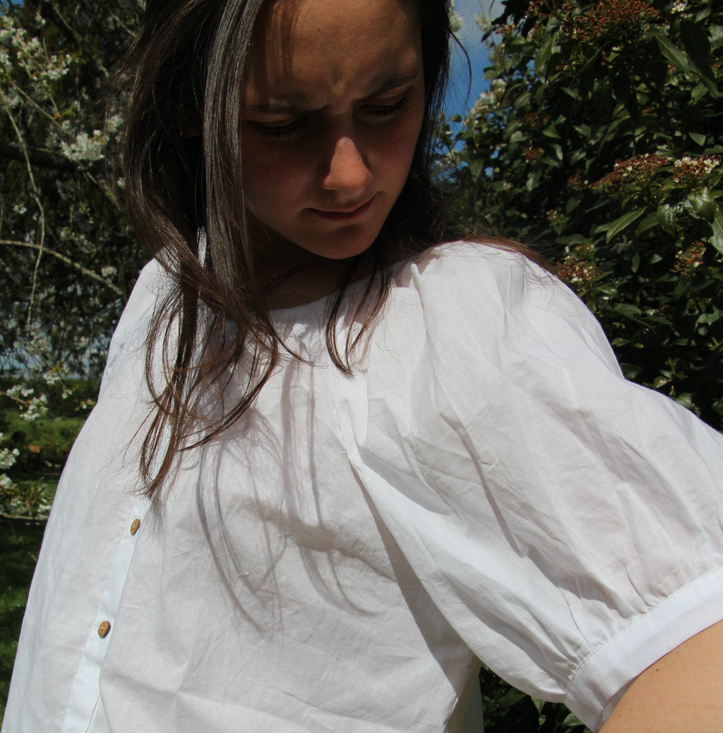 White Cotton  Pyjama Top