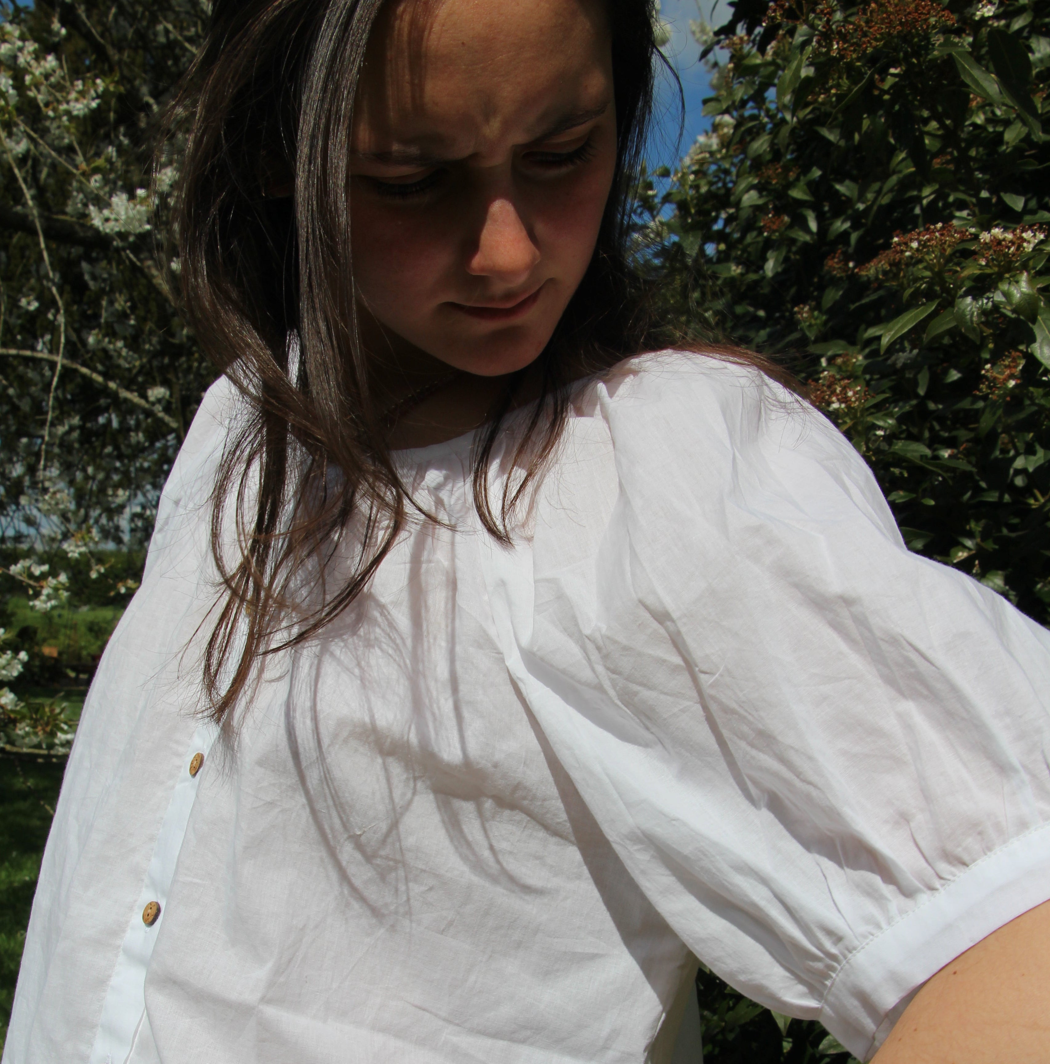 White Cotton  Pyjama Top