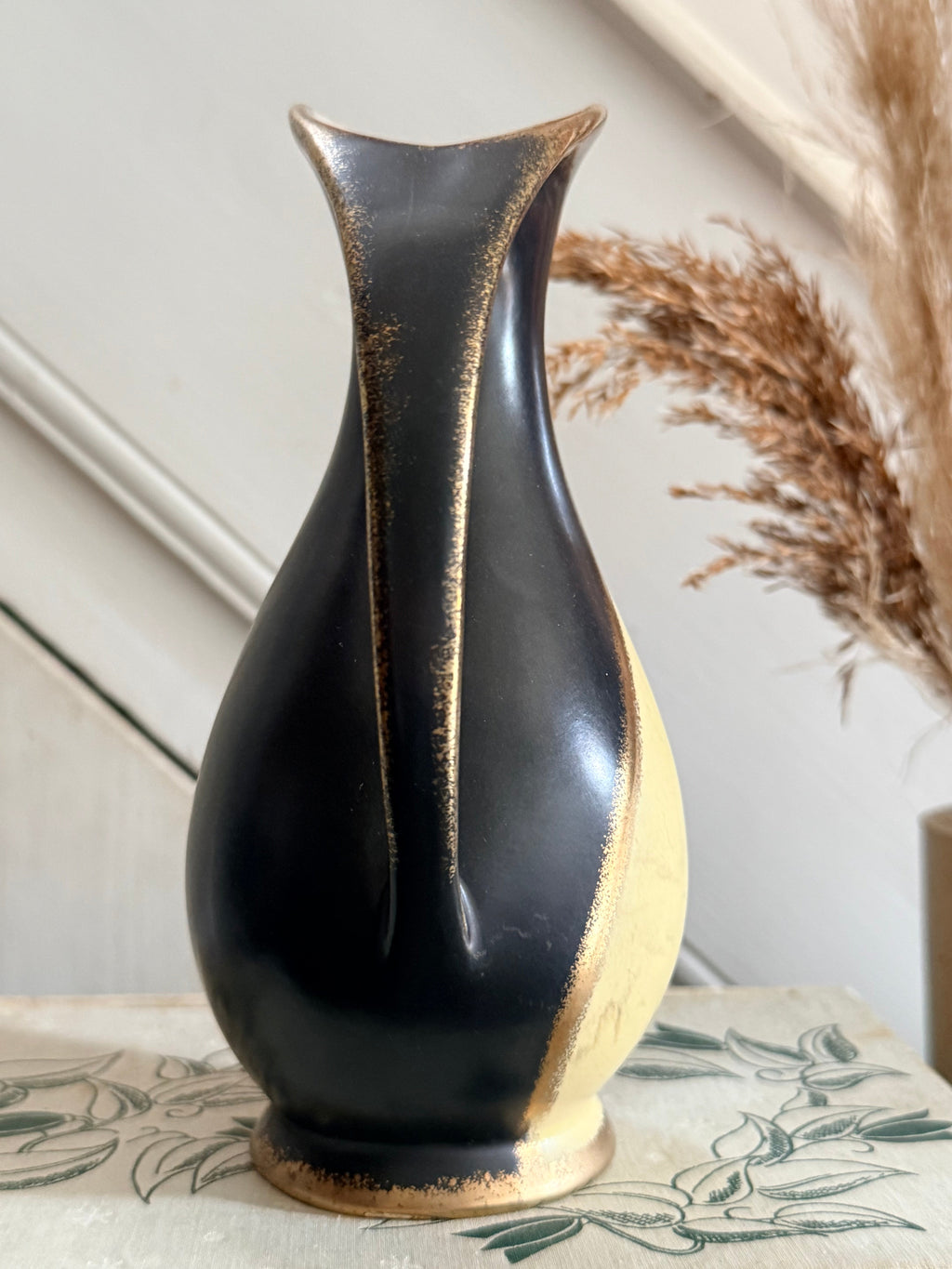 Decorative West German 1950s Ceramic Pitcher