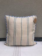 Handmade cushion from Peony and Sage fabric remnants with gingham piping.