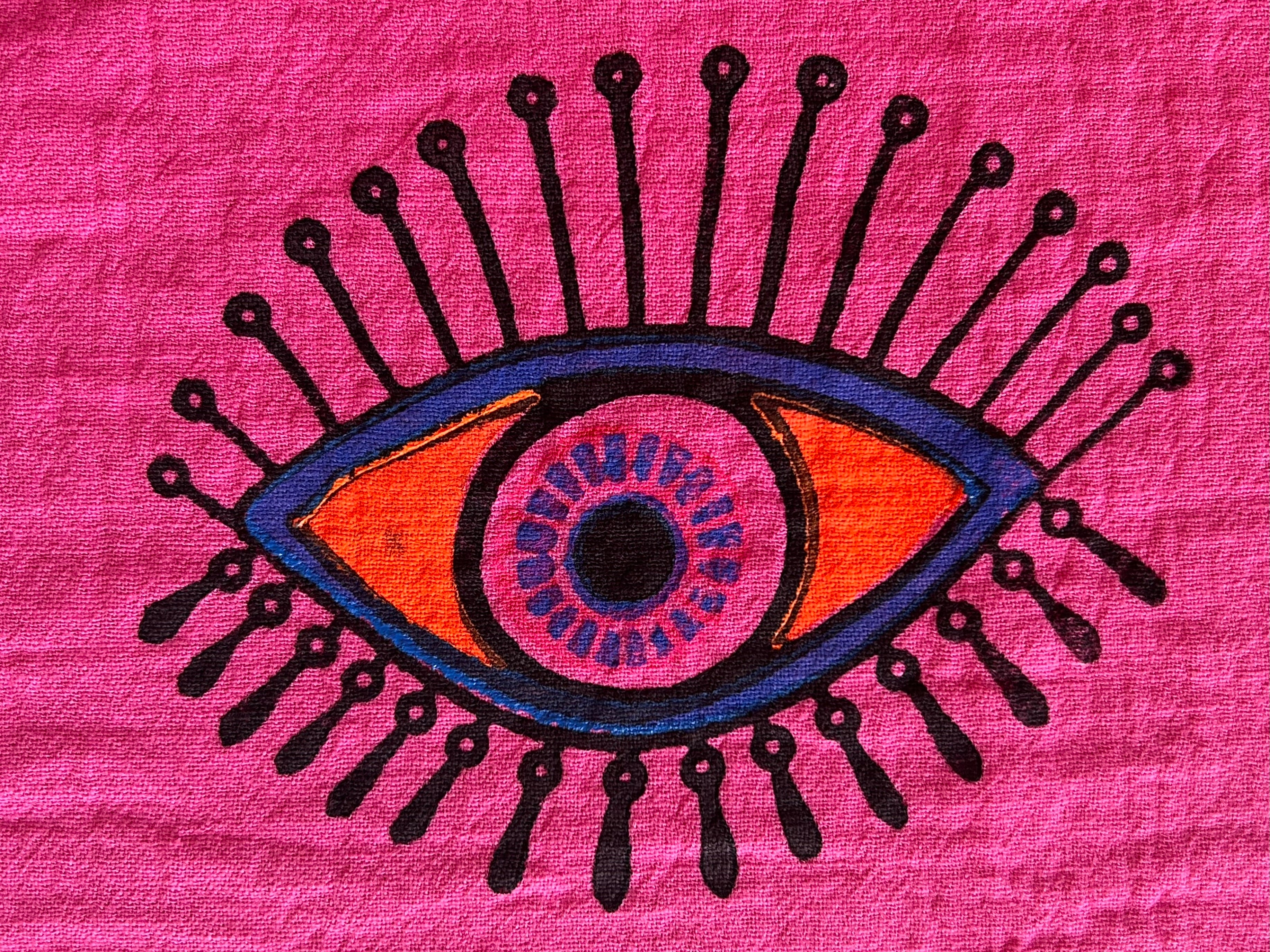 Pink Eye Organic Cotton Peshtemal Towel