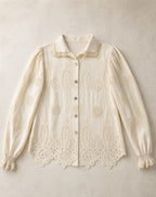 'SANI' BLOUSE IN CLOTTED CREAM