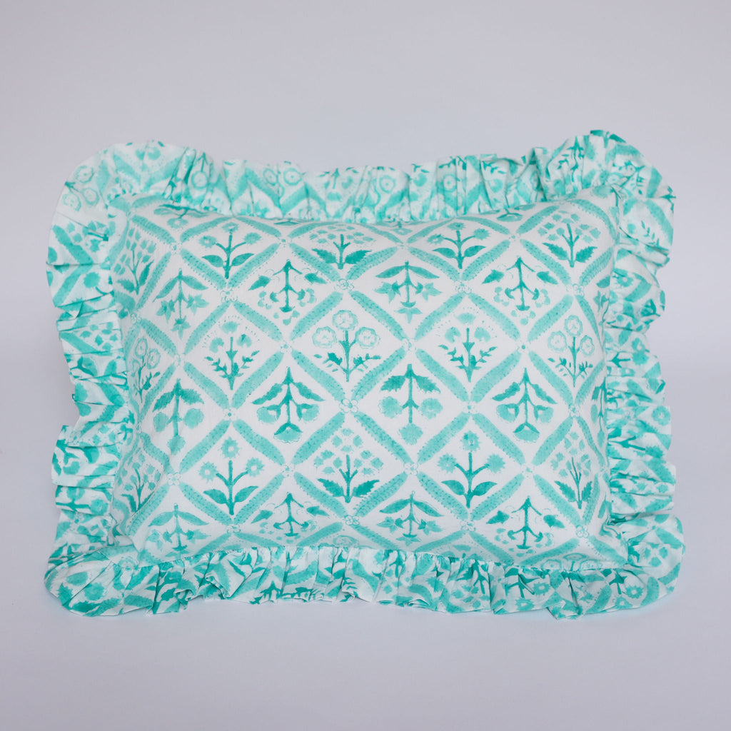 Green Trellis Cushion Cover - SALE