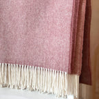 Lambswool Throw - Dusty Pink