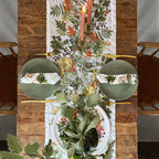 Linen Table Runner - Autumn Foliage & Berries | 145cm