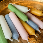 10 Short Dinner Candles | Pastel Assortment