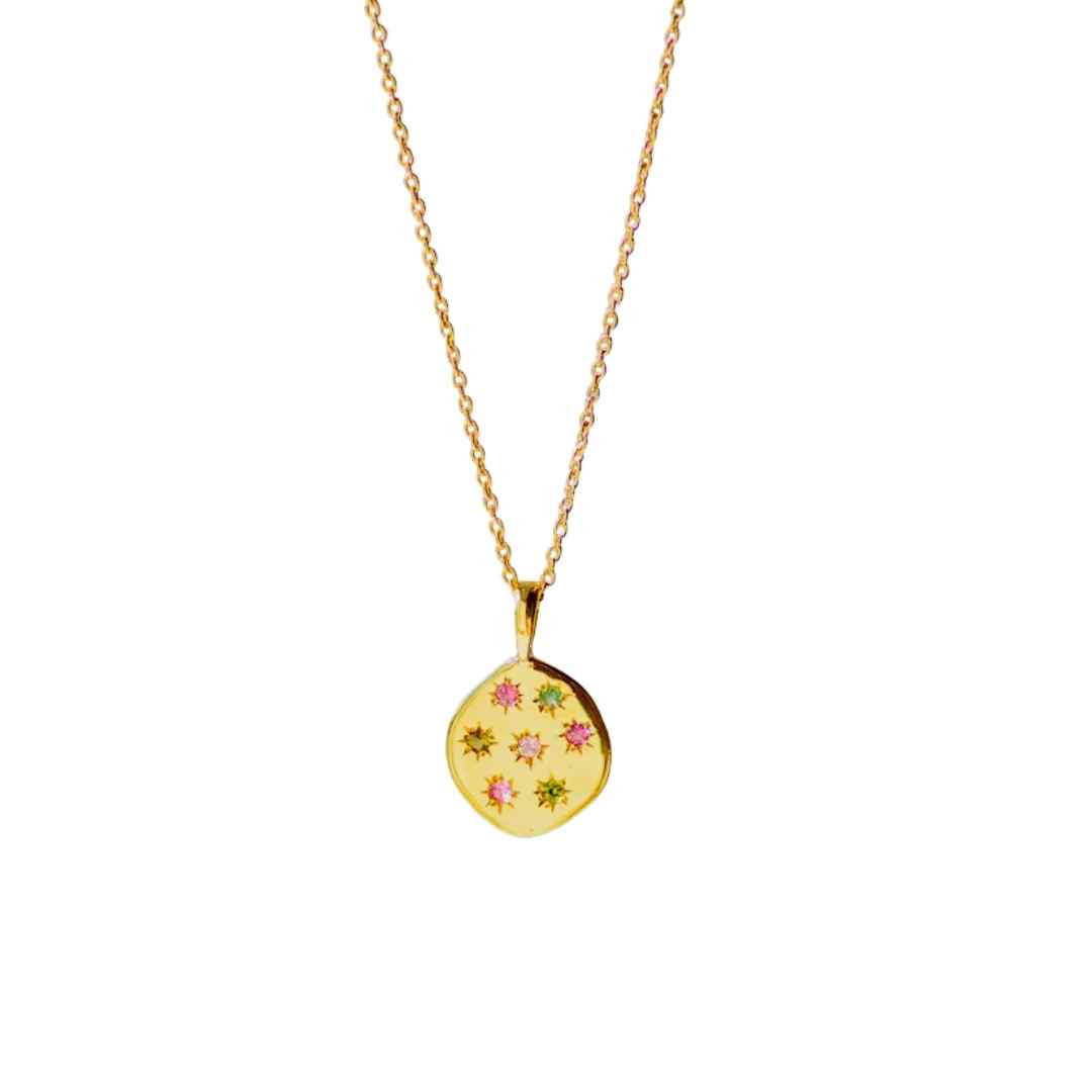 Stargazer Pendant in Gold and Tourmaline