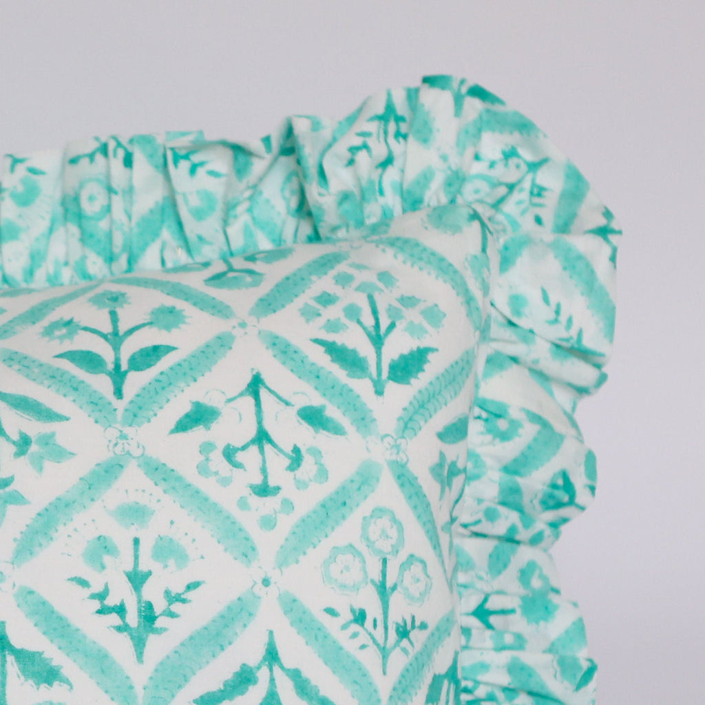 Green Trellis Cushion Cover - SALE