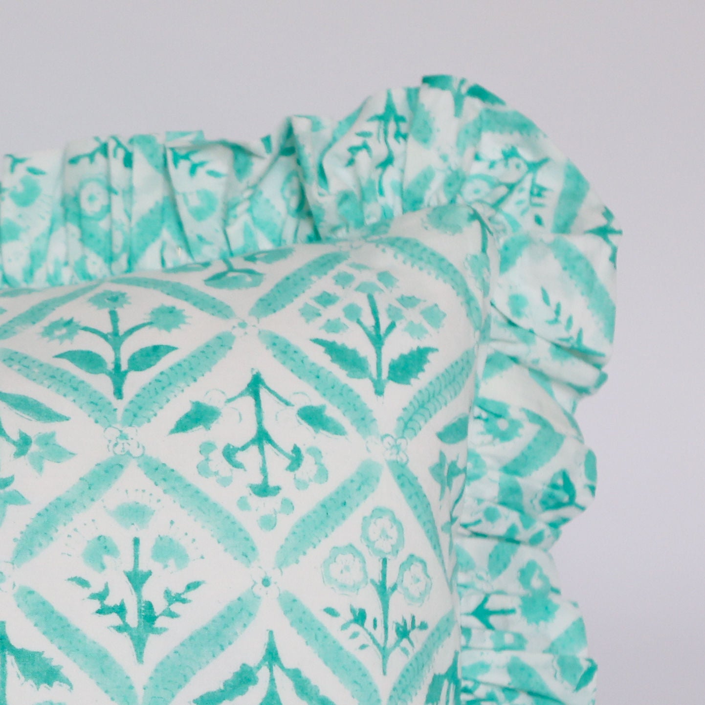 Green Trellis Cushion Cover - SALE