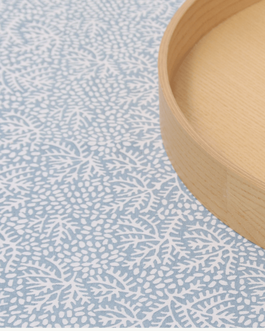 Minerals Hand Blocked Printed Tablecloth | Blue and White