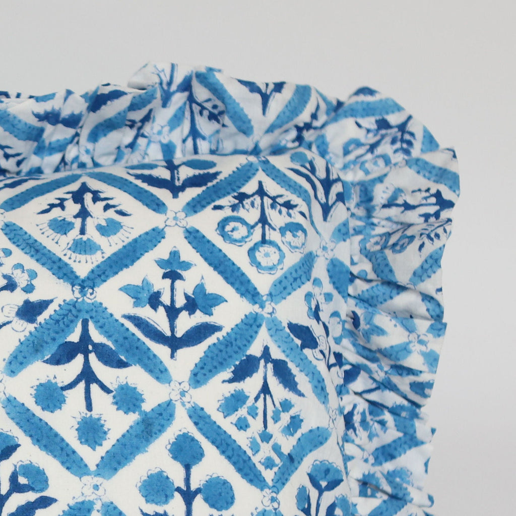 Blue Trellis Cushion Cover - SALE