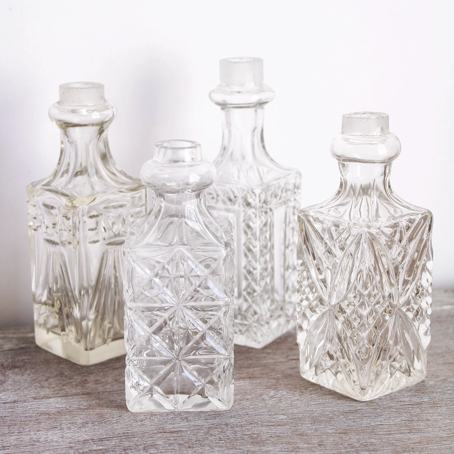 Pressed Glass Vintage Bottles image 1