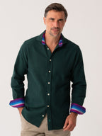 The Kikapu Shirt – Green Basketweave Knit