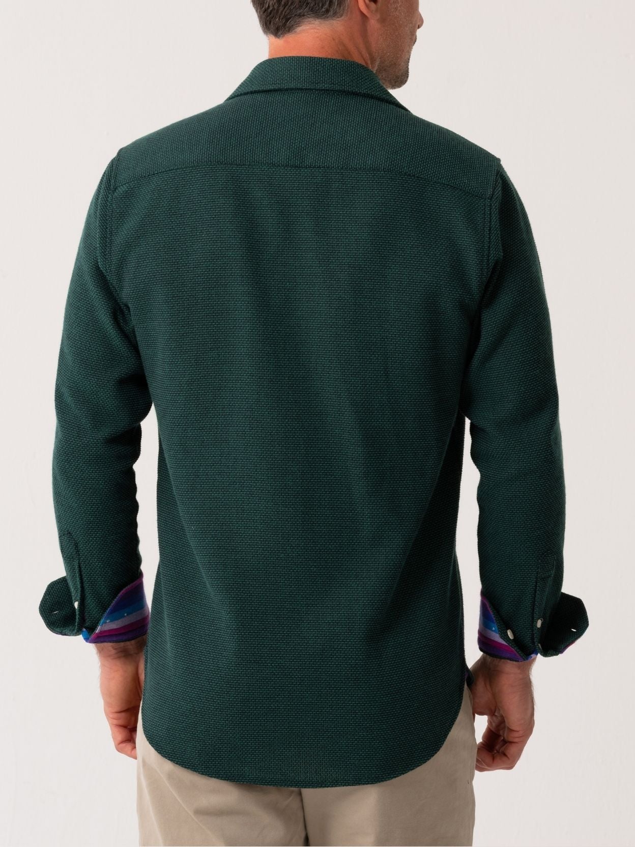 The Kikapu Shirt – Green Basketweave Knit