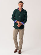The Kikapu Shirt – Green Basketweave Knit