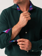 The Kikapu Shirt – Green Basketweave Knit