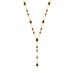 The Y Drop Necklace in Garnet