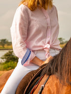 Women's Flamingo Pink Linen Shirt