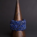 KNITTED LAPIS LAZULI BRACELET