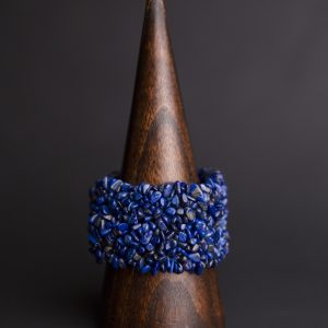 KNITTED LAPIS LAZULI BRACELET