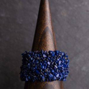KNITTED LAPIS LAZULI BRACELET