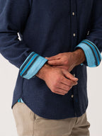 The Kikapu Shirt – Navy Basketweave Knit