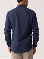 The Kikapu Shirt – Navy Basketweave Knit