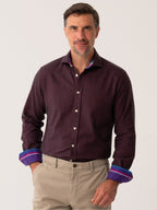 Burgundy Cotton-Cashmere Shirt