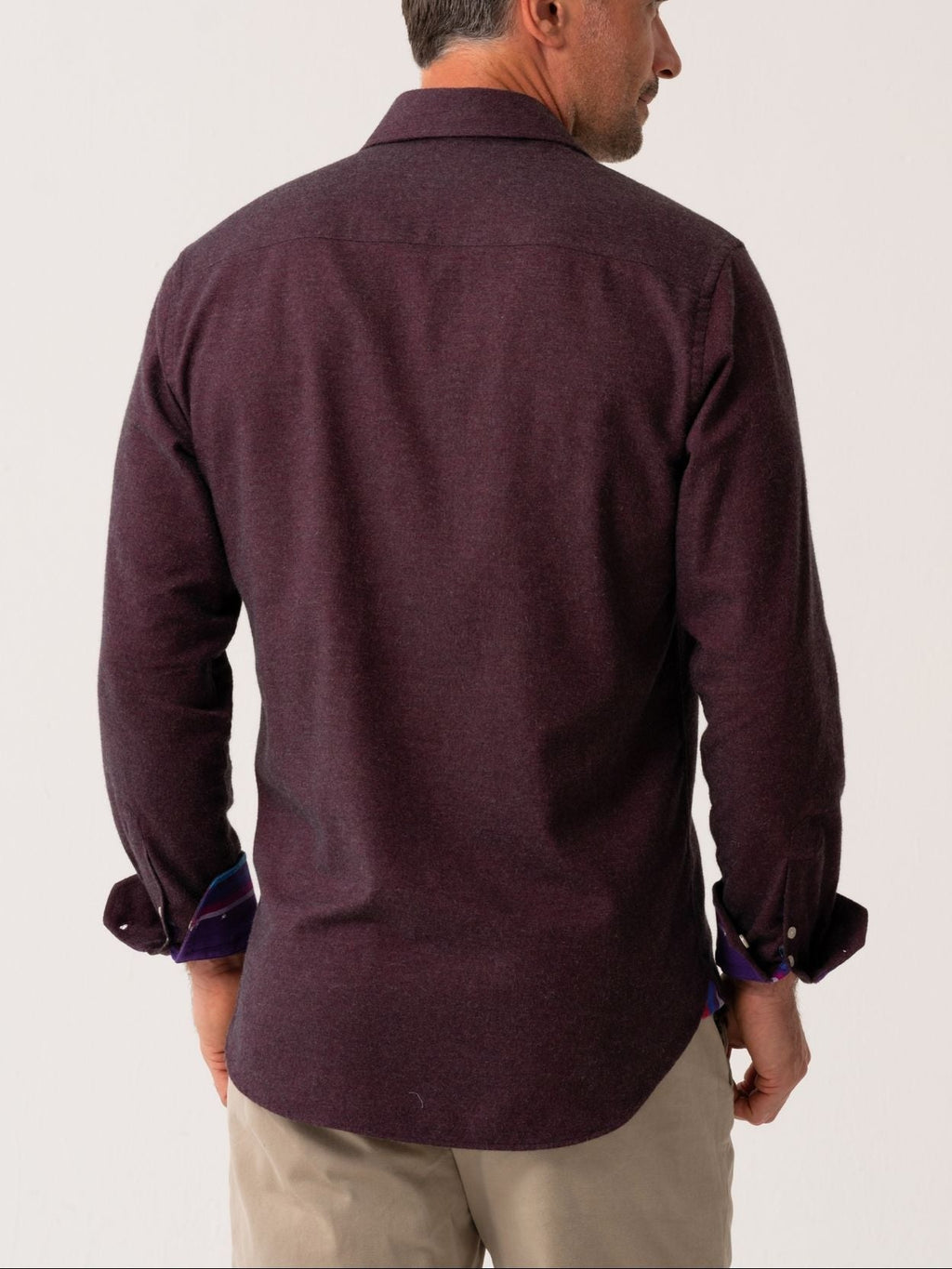 Burgundy Cotton-Cashmere Shirt