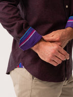 Burgundy Cotton-Cashmere Shirt