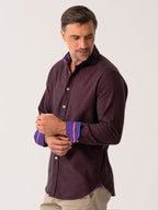 Burgundy Cotton-Cashmere Shirt