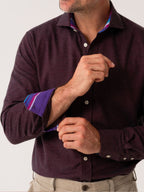 Burgundy Cotton-Cashmere Shirt