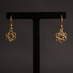 DIAMOND FLOWER GOLD VERMEIL EARRINGS