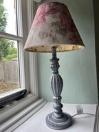 Pink 'cabbages & roses' linen lampshade -suzie-catlin-designs 