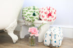 Crocodile wash bag block print cotton with waterproof lining
