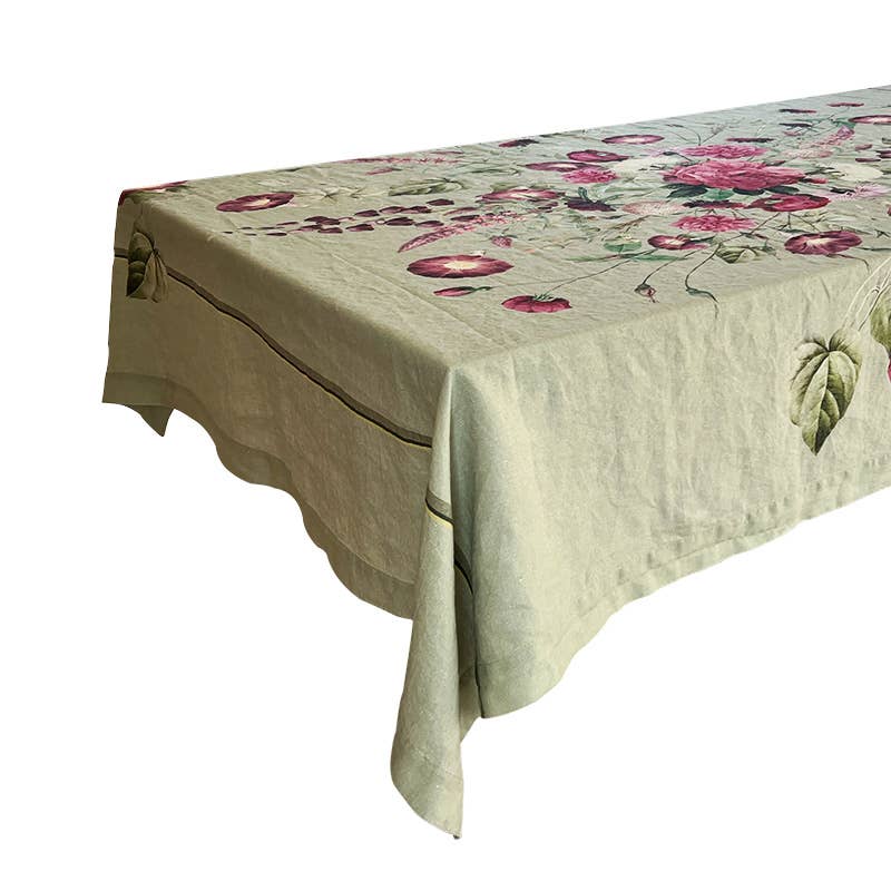 Linen Tablecloth 145x220 cm | Blossom Garden